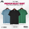 Mens Premium Solid T-Shirt Combo Sky-Blue, Black, Forest Green