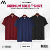 Mens Premium Solid T-Shirt Combo Maroon, Navy Blue, Black