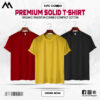Mens Premium Solid T-Shirt Combo Red, Yellow, Black