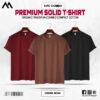 Mens Premium Solid T-Shirt Combo Maroon, Coffee, Black