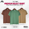 Mens Premium Solid T-Shirt Combo Coffee, Mint, Biscuit