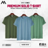 Mens Premium Solid T-Shirt Combo Olive, Sky-blue, Mint