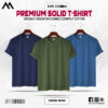 Mens Premium Solid T-Shirt Combo Navy-blue, Olive, Petrol Blue
